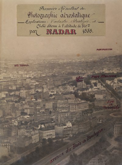 Luchtfoto van Parijs, c.1868 door Nadar